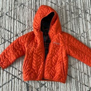 Columbia orange reversible puffer jacket, good condition